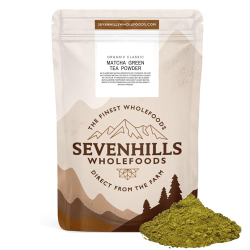 Organic Japanese Classic Matcha Tea Powder 200g | from Uji, Kyoto, Japan | Minimal Bitterness | by Sevenhills Wholefoods | Culinary Grade | For Cooking, Baking, Smoothie