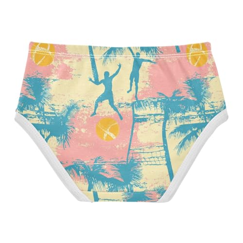 ZZKKO Beach Volleyball Abstract Girls Underwear Toddler Panties for Girls Comfort Brief Size 2-8T2