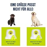BOT Automatischer Ballwerfer für Hunde, inkl. 3Stk Hundebälle. Interaktives Hundespielzeug für Zuhause und Draußen (Ifetch Maxi 6.4cm)