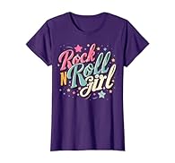 Your little girl will be proud of you for finding this Rock N Roll Girl Purple Darla design Lightweight, Classic fit, Double-needle sleeve and bottom hem