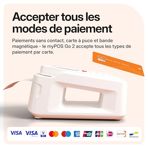 myPOS Go Combo Terminal de paiement avec Appareil, imprimante et borne de Recharge │ Paiement instantané sans Frais cachés │ sans contrat │ TPE accepte Tous Les paiements │ Connectivité 4G Gratuite – vue 4