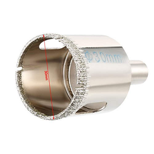 sourcingmap 2PCS 30mm Diamond Coated Hole Saw Drill Bits for Glass Ceramic Tile Marble Rock Porcelain Bottles Pots Brick - Image 2