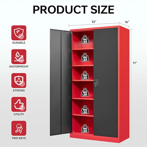 image for Letaya Metal Storage Cabinets with Lock, 71