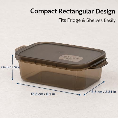 Image of HomeWiz Fridge Storage Containers 1200ml x6 | Air Tight Storage Container Set | Fridge Organiser Storage Boxes |Food Grade BPA-Free Plastic Containers |Stackable, Transparent, for Fruits & Vegetables
