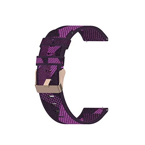 Compatible with AKUMAKA G39 Watch Bands Women Men, Nylon Solo Loop Elastic Sport Strap Replacement Wristbands for AKUMAKA G39 Accessories (Purple)