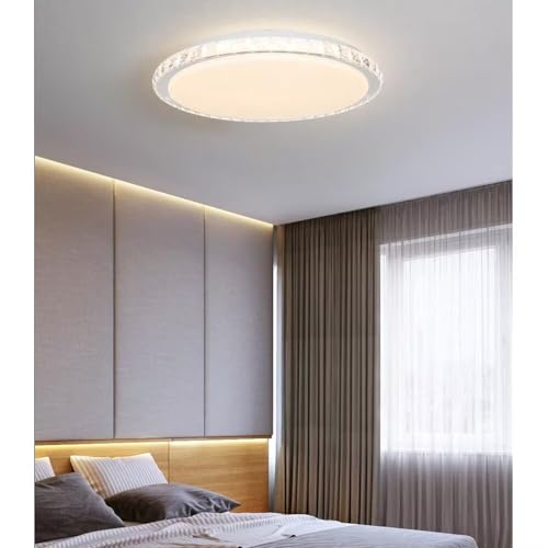 Plafonnier en cristal encastrable rond acrylique dimmable 3 températures - 4