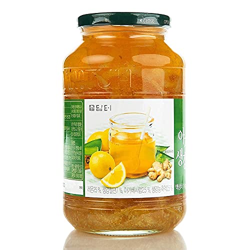 Damtuh Korean Citron Tea With Honey 35.27 Oz + Ginger Lemon Tea With Agave 35.27 Oz #TOP5