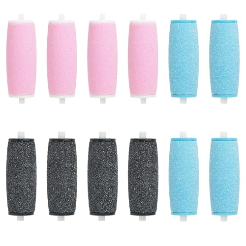 Yerozhui Lot de 12 rouleaux de rechange pour râpe à callosités Scholl Velvet Smooth extra grossiers avec particules de diamant, rouleaux de recharge pour...