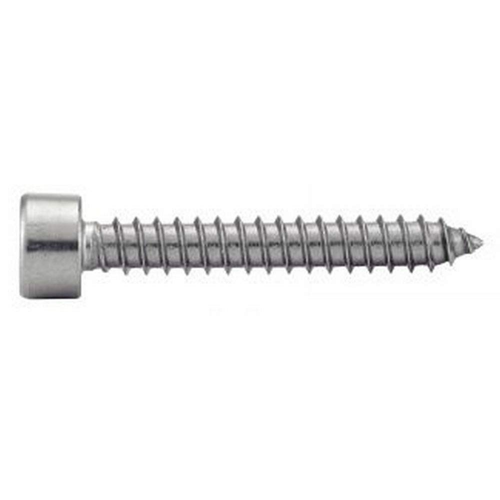 200 tornillos de chapa cilíndricos 4,8 x 50 acero inoxidable A2 hexágono interior forma C