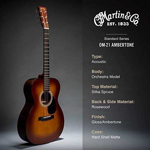 Martin Guitares acoustiques de la série standard Martin fabriquées à la main avec bois authentique OM-21 - Les Beatles, Paul McCartney, John Lennon, RIngo Starr, George Harrison Martin Guitares acoustiques de la série standard Martin fabriquées à la main avec bois authentique OM-21 – Image 6