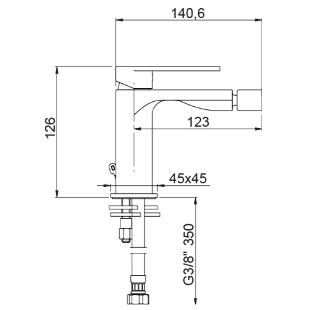Robinet mitigeur Bidet Alpha - Installation facile, finition premium - Design élégant et durable (or brossé)