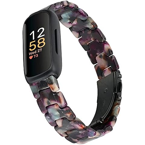 Wongeto Tortoise Resin Band for Fitbit Inspire 3 Cover