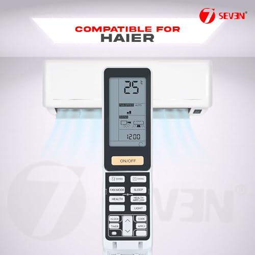 Image of 7SEVEN Compatible Haier Ac Remote Control Model 243 Suitable for 0010402886AD AS53FEBHRA AS26FBBHRA 1 1.5 2 Ton Split, Window and Cassette Air Conditioner - Match Keys Exactly with Existing Remote