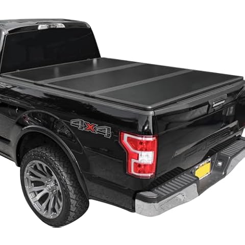 Tutel Hard Shell Folding Truck Bed Tonneau Cover|Fits 2022-2025 Toyota Tundra 5‘6" Bed w/OE Rail System (66.7") Cover