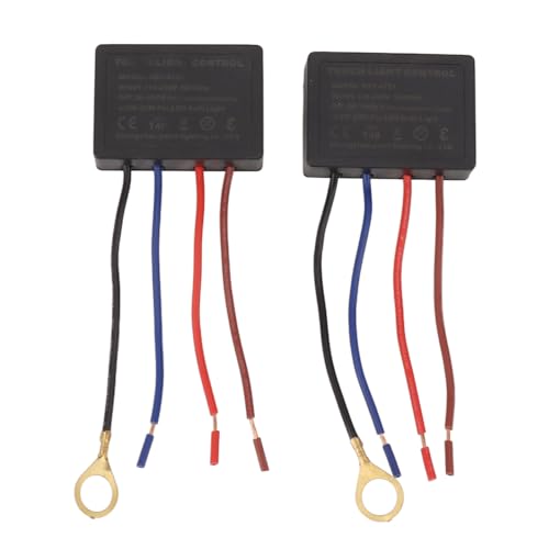 Aolidsive KSY 413A 3 Way Touch Sensor Dimmer for Incandescent LED Bulbs, Lamp Control Module with Spare Sensor for Desk Light Replacement 110