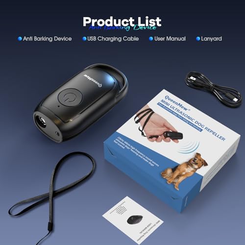 Bubbacare Anti Bell Gerät Hunde, Tragbarer Antibell Ultraschall Gerät, Leistungsstarkes Hunde Bellen Stoppen, Antibell Gerät für Hunde mit LED, Anti Bellen Gerät Drinnen Draußen für Kleine Große Hunde
