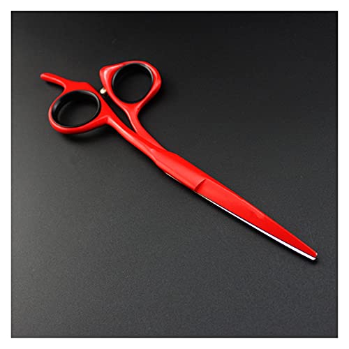 Ciseaux de barbier rouge 5 à 6 pouces pour coupe de cheveux
