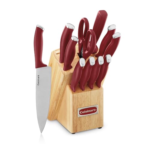 Kit de facas Cuisinart C77SSR-12P Color Pro Collection, vermelho, 12 peças