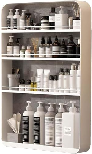 Piulta 浴室用ラック お風呂 収納ラック 2段式 3段式 お風呂の壁に シャワー壁掛け棚 水切り 洗面所 収納 バスルームバスケット 歯ブラシホルダー 収納 風呂棚 オフィス (ホワイト,四階-50*70cm)