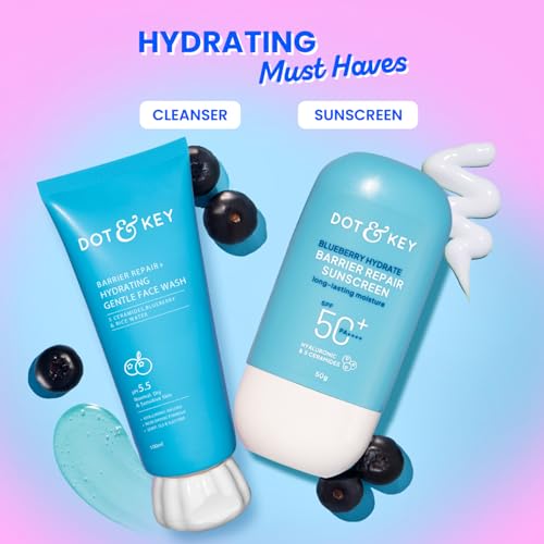 Dot & Key Barrier Repair Face Wash 100ml & Blueberry Sunscreen SPF 50 - Image 3