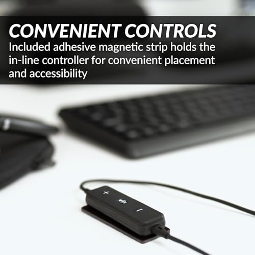 Image of Cyber Acoustics Professional USB Headset with Noise Cancelling Microphone (AC-404) Wired Headphones with Mic, Computer Headset for Home Office, Teams & Skype, USB-C /USB-A, Carry Pouch
