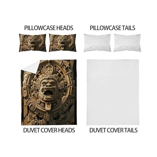 Housse de couette King 220x240 microfibre lit double avec parure imprimé 3D - 4