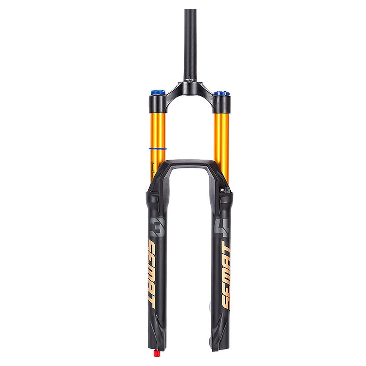 HWEVDHJ Mountain Bike Air Suspension Fork 26/27.5/29 Inch Disc Brake MTB Forks 160mm Travel Straight/Tapered Tube Bike Front Fork 28.6mm QR 9mm Manual Lockout(Gold-Straight,26")