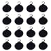 DICOSMETIC 20Pcs 8mm Charms Smaltati Colore Nero Drop Bead Smaltato Paillettes Decor Amuleto in Acciaio Inossidabile Pendenti Piatti e Rotondi per Creazione di Gioielli e Artigianato Fai da Te
