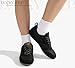 LUCKY STEP Women's Retro Fashion Sneakers Thin Sole Tennis Casual Anti-Slip Cow Suede Running Trainer Gym Trendy Classic Comfortable Lightweight Walking Shoes(Black,9)