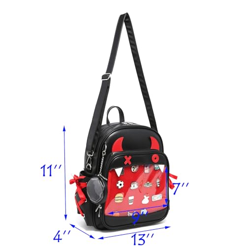 Image of CHERRY SAUCE Devil Halloween Ita Backpack Crossbody Purse For Gothic Anime