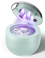 Ultraschallreinigungsgerät, Opilea 45kHz Halterungsreiniger Maschine, 4 Modes Ultrasonic Cleaner for Zahnersatz, Retainer, Aligner, Prothesen, Zahnbürstenkopf, Schmuck Grüner