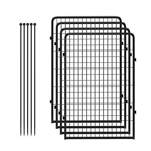 Image of FXW Rollick Unleashed Dog Playpen for Indoor, Yard, RV Camping, 45 inch 4 Panels for Large Dogs, Black│Patented