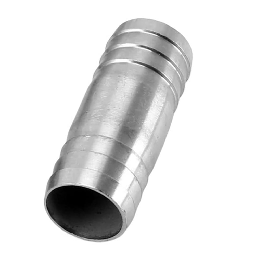 Yjqhody One Color 1Piece Equals Straight Pipe Fitting Hose Barb Pagoda Joint, Ss304 2 Way Connector For Hydraulic Systems(15Mm)