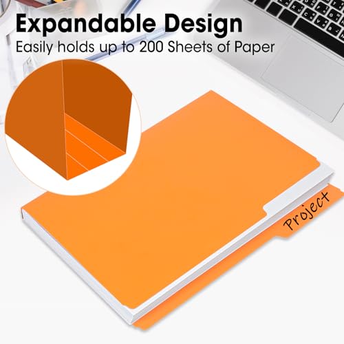 240 Pack Colored File Folders, 1/3 Cut Tab File Folders Letter Size 8.5 x 11 Inch, Assorted 8 Colors Filing Folder for Office School Business by YesBes - Image 6
