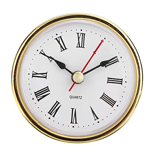 Reloj clásico con movimiento de cuarzo de 2-1/2 (65 mm), cabeza redonda, número romano, decoración del hogar