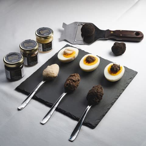Lord Truffle | Trio de sauces à la truffe, 3 paquets de 80g, 1 sauce à la truffe blanche 80g, 1 sauce à la truffe noire fraîche 80g et 1 sauce à la truffe Bianchetto 80g, qualité 100% italienne