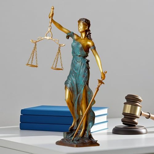 Estatua de la Justicia en Bronce 11 pulg