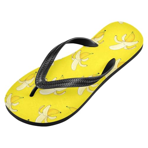 Sinestour Banana Fruit Yellow Flip Flops for Beach Thong Sandals Anti-slip Lightweight Flat Slippers for House Indoor Outdoor2