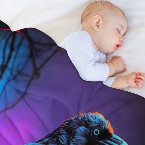 Couverture 3D Corbeau : le plaid idéal pour vos soirées cocooning