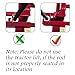 KhunSqunolp Riding Mower Lift,890 Lbs Capacity Lawn Mower Lift Jack with Manual Handle and Power Tool Extension Handle,Foldable Design,Ride on Lawn Mower Lift for Lawn Mowers and Garden Tractors, Red