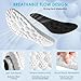 4D Cloud Steppers Insoles for Men and Women - Shock Absorption Inserts, Soft Anti-Fatigue, Relieve Foot Pain, Memory Foam Insoles for Shoes, Boots & Sneakers (Black, Men: US 7-10/ Women: US 8.5-12)