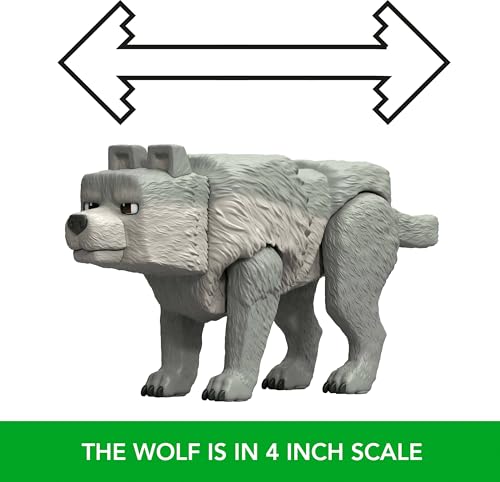 Mattel Minecraft Action Figure & Accessories Set, 3.25-inch Dennis The Wolf Posable Character Collectible Inspired by A Minecraft Movie - image 3