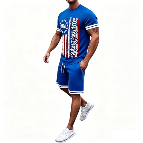 Tenue de sport 2 pièces homme et survêtement coordonné à manches courtes
