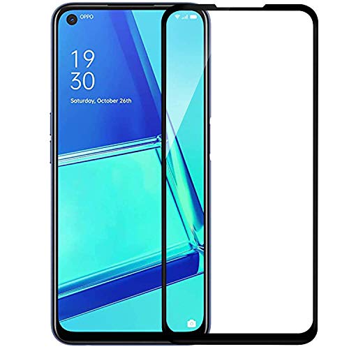 Image of Tempered Glass Screen Protector Compatible For Oppo A52 Full Screen Coverage (Except Edge to Edge) and Free Complete Easy Installation kit.