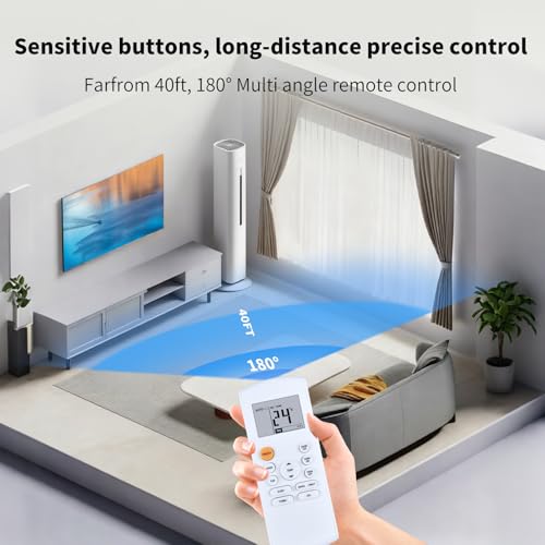 Télécommande RG57B/BGE avec écran LCD pour climatiseur réversible
