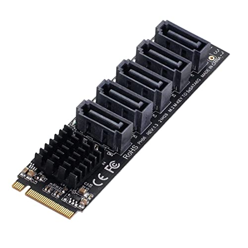 ChenYang CY M.2 NGFF NVME M-Key PCI Express a SATA 3.0 6Gbps 5 porte adattatore convertitore scheda di espansione disco rigido JMB585 2280