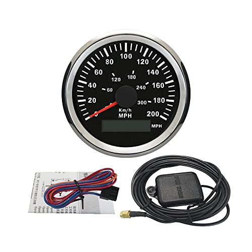 Image of ELING Waterproof MPH GPS Speedometer Odometer Gauge Kit 0-200MPH for Racing Car Motorcycle with Backlight 85mm 12 24 Volts