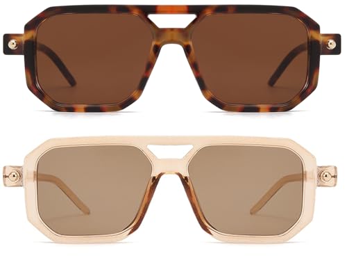 Retro 70s Aviator Sunglasses Women Men Trendy Shades Square Stylish UV400 Vintage Sun Glasses2