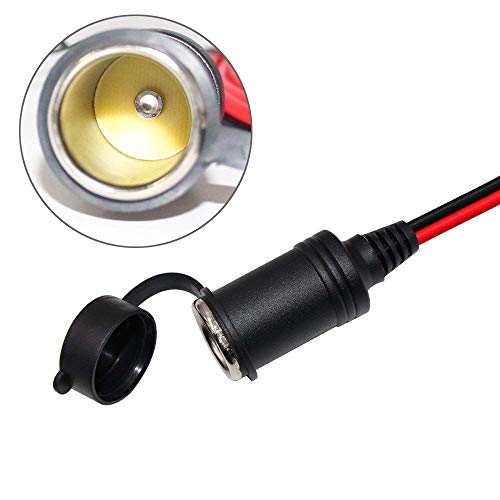 Image of 12V Cigarette Lighter Extension Cord 12FT -Car Charger Cigar Lighter Male Plug to Female Socket 16AWG Heavy Duty Extension Cable with LED Lights Extender for Air Compressor Pump and Tire Inflator 15A