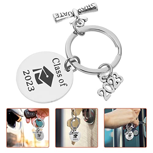 Logofun 5 Pcs Class Of 2023 Keychain Graduation Keychain For Him Her Inspirational Stainless Steel Key Chain 2023 Graduation Gifts Graduate #TOP2